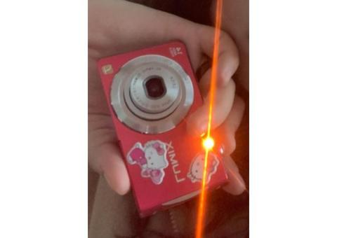 Фотоаппарат-мыльница «Lumix» красный с наклейками Hello Kitty